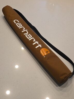 Carhartt Brown Duffel-Style Shoulder Can Carrier with Black Strap